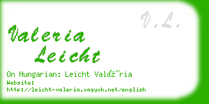 valeria leicht business card